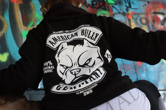 TRUST YOUR BLOOD HOODIE AMERICAN BULLY POCKET