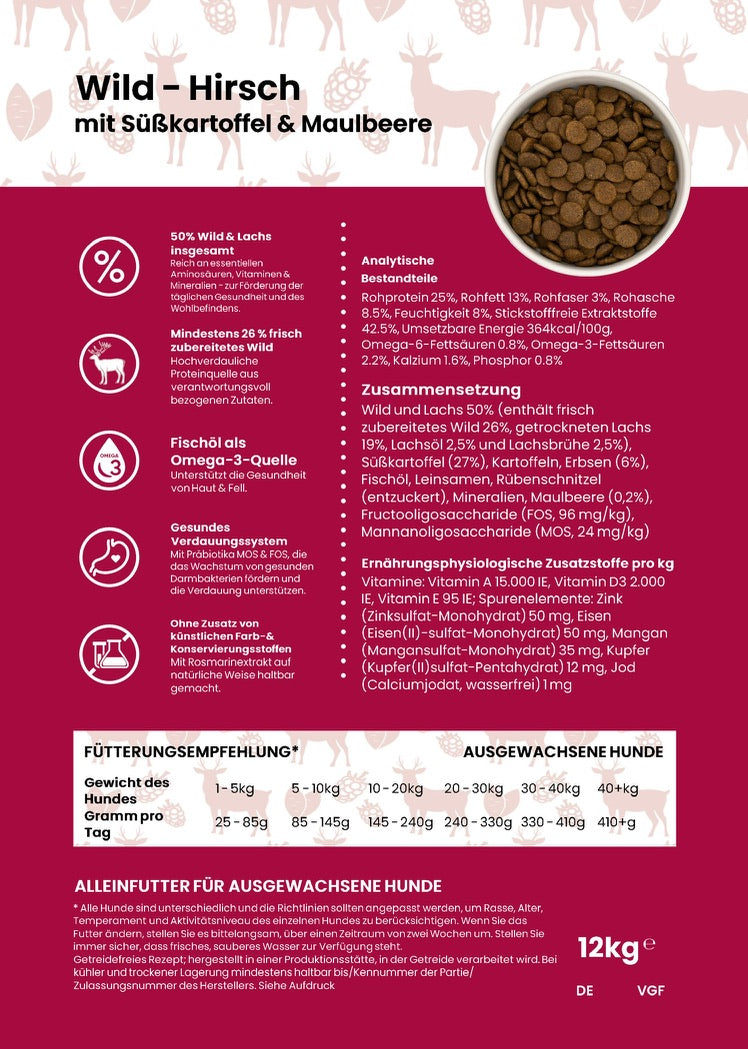 12 Kg TRUST YOUR BLOOD WILD HIRSCH ADULT