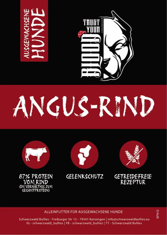 12Kg TRUST YOUR BLOOD ANGUS RIND ADULT